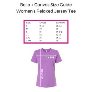 6400 womens BC tee size chart