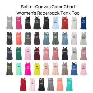 8800 Bella flowy color chart