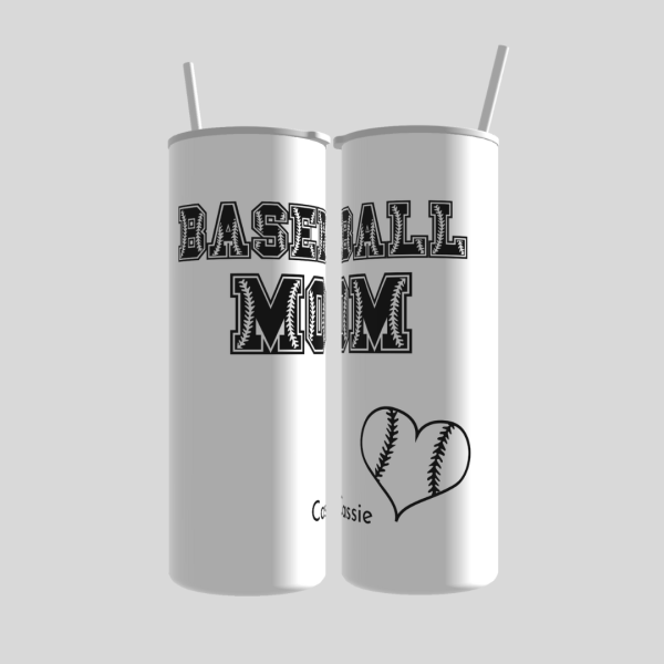custom tumbler baseball mom